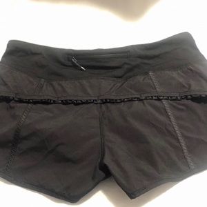 Black Ruffle Lululemon Shorts